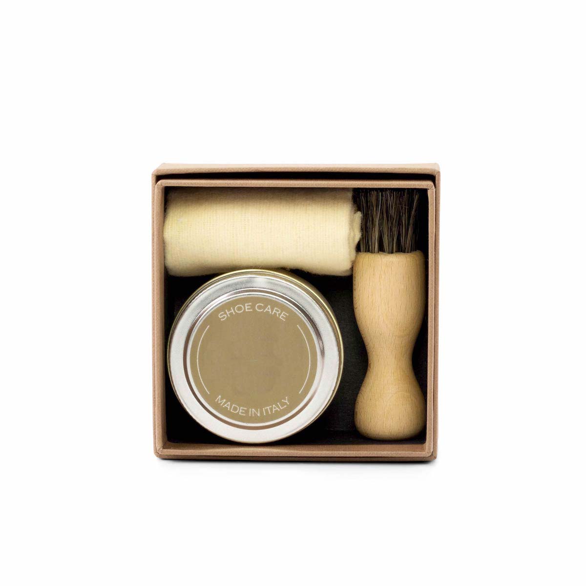 Shoe Care Kit Waxed Leather Unlabeled