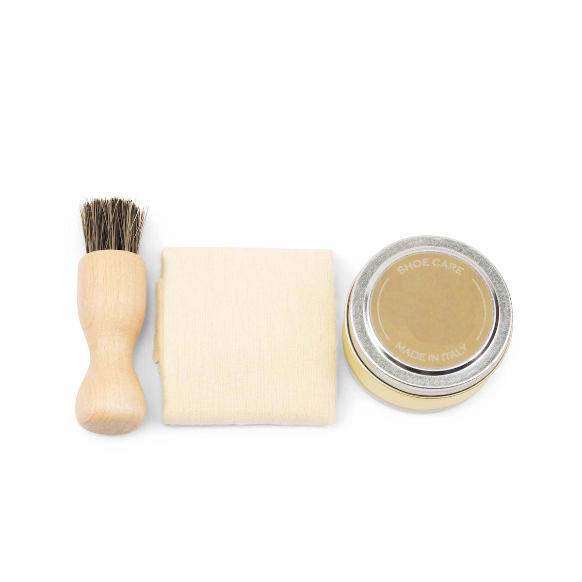 Shoe Care Kit Waxed Leather Unlabeled
